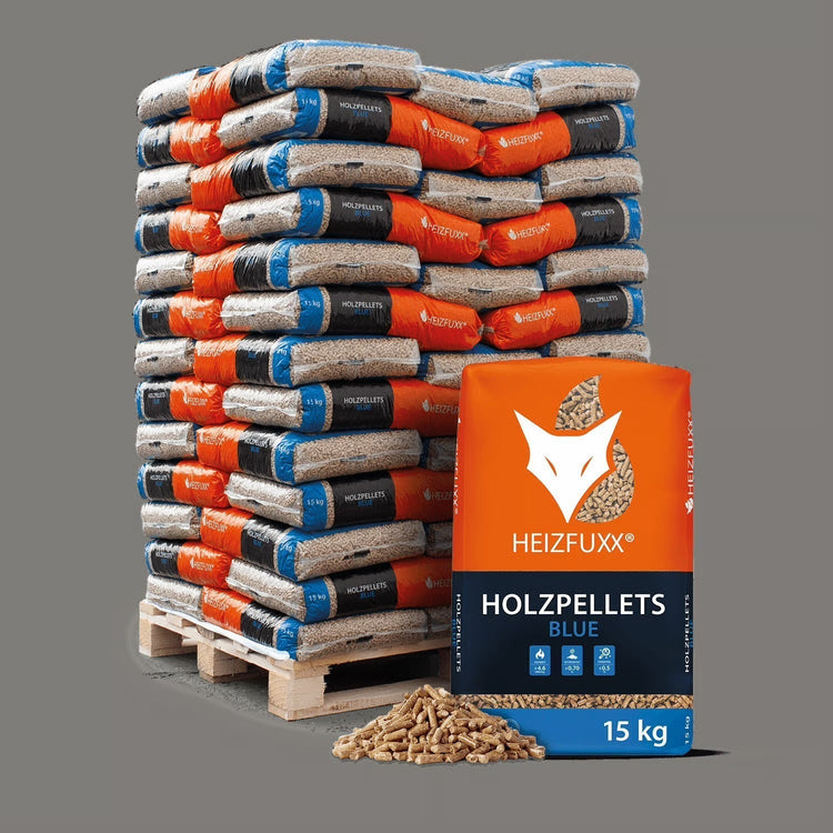 1 palette – Granulés de bois Blue ENplus A1 / 15 kg x 65 sacs 975 kg